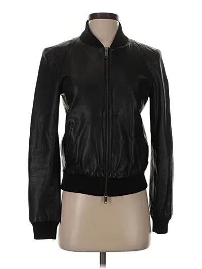 Pre-owned Dkny Wool Coat In Black