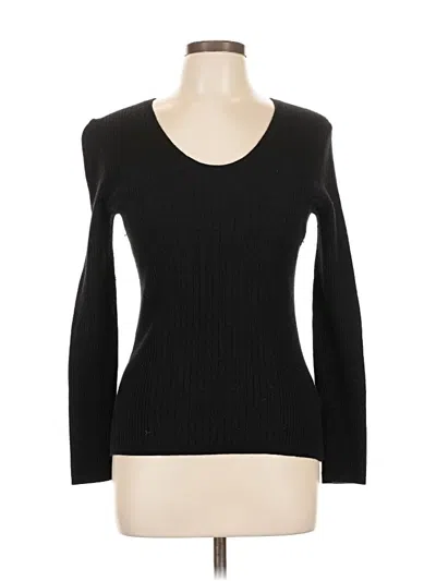 Pre-owned Dkny Wool Pullover Sweater In Black