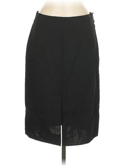 Pre-owned Dkny Wool Skirt In Black