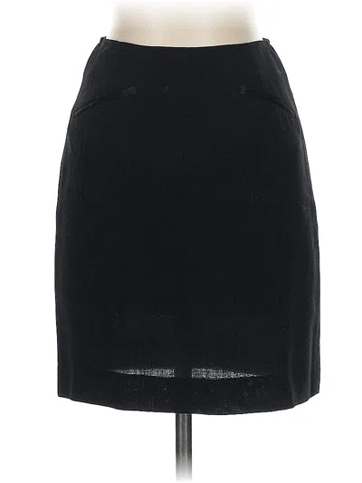 Pre-owned Dkny Wool Skirt In Black