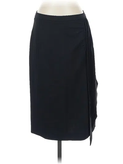 Pre-owned Dkny Wool Skirt In Black