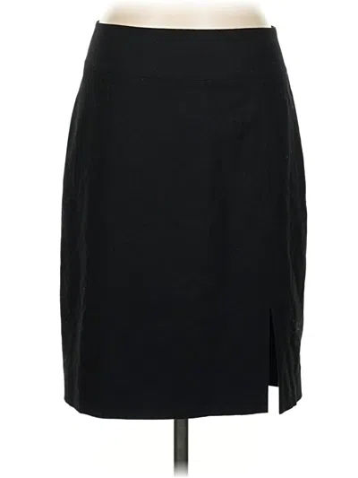 Pre-owned Dkny Wool Skirt In Black