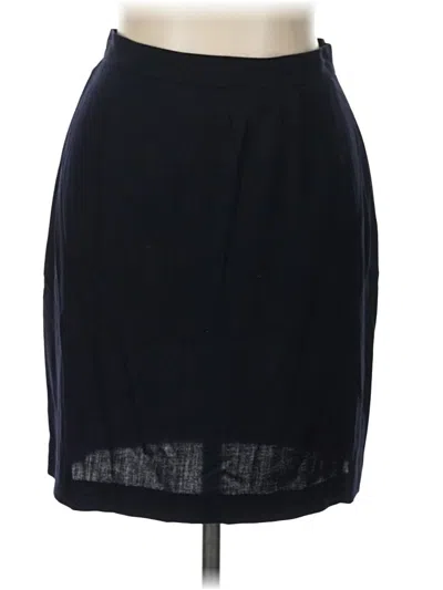 Pre-owned Dkny Wool Skirt In Black