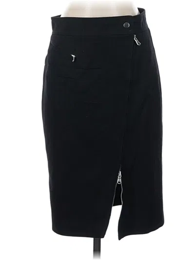 Pre-owned Dkny Wool Skirt In Black