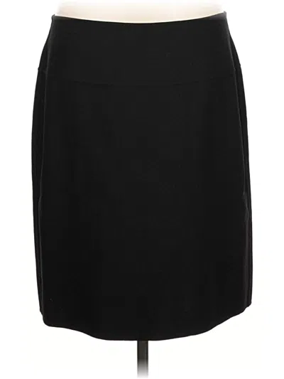 Pre-owned Dkny Wool Skirt In Black
