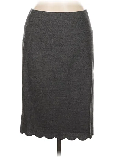 Pre-owned Dkny Wool Skirt In Gray