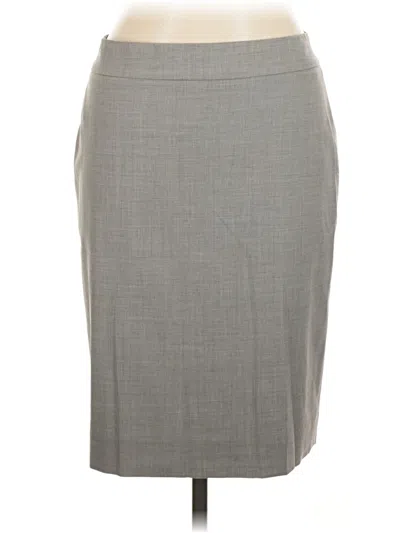 Pre-owned Dkny Wool Skirt In Gray