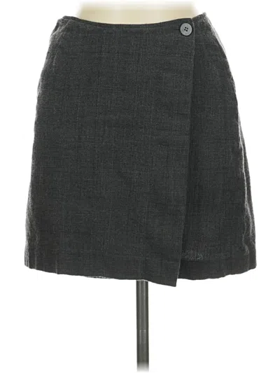 Pre-owned Dkny Wool Skirt In Gray