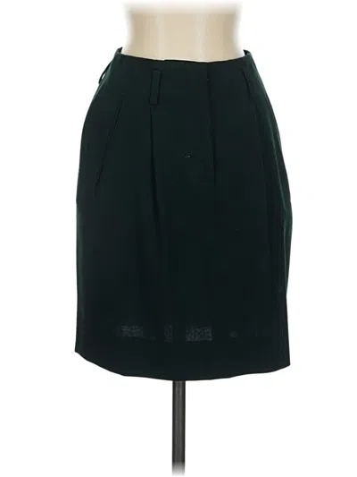Pre-owned Dkny Wool Skirt In Green