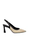 Dkny Woven Slingback Pumps In Neutral