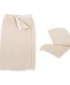 Dkny Pure Yarn Dyed Waffle Cotton Body Wrap And Hair Wrap 2-piece Set