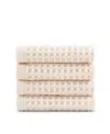 Dkny Pure Set Of 4 Pure Yarn Dyed Cotton Waffle Washcloths