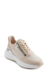 Dkny Zacata Platform Wedge Sneaker In Hemp