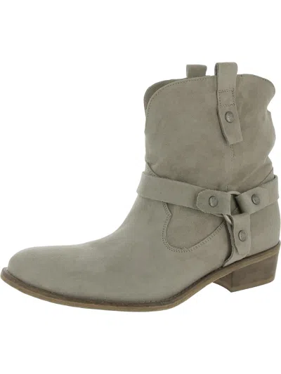 Dkny Zain Bootie Womens Suede Harness Booties In Green