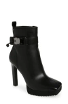 Dkny Zana Square Toe Platform Bootie In Black