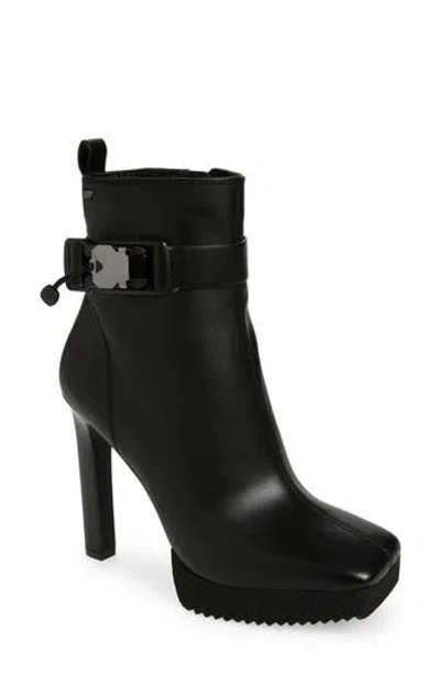 Dkny Zana Square Toe Platform Bootie In Black