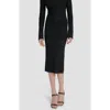 Dkny Zebra Stripe Knit Pencil Skirt In Black