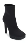 Dkny Zed Square Toe Platform Bootie In Black