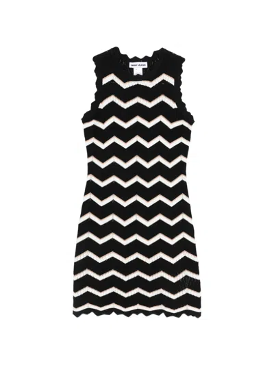 Dkny Zig-zag-pattern Dress In Multi
