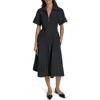 Dkny Zip Front Cargo Dress In Black