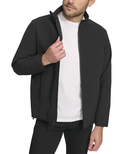 Dkny Zip Front Jacket In Black