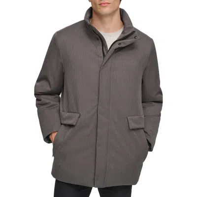 Dkny Zip Front Jacket In Gray