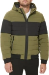Dkny Zip Front Quilted Jacket In Green