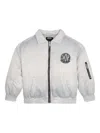 Dkny Logo-patch Puffer Jacket In White