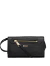 Dkny Zip-pocket Cross Body Bag In Black