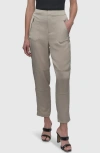 Dkny Zip Pocket Satin Pants In Pebble