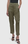 Dkny Zip Pocket Satin Pants In Utility Gr