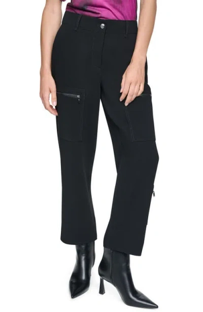 Dkny Zip Pocket Utility Pants In Blue