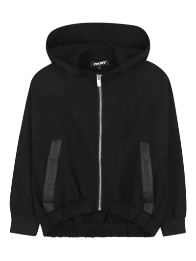 Dkny Kids' Zip-up Hoodie In Black