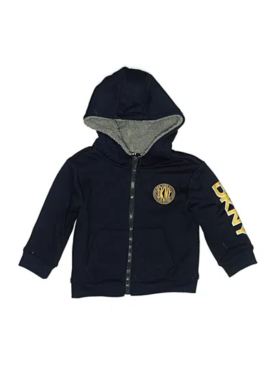Pre-owned Dkny Kids' Zip Up Hoodie In Blue