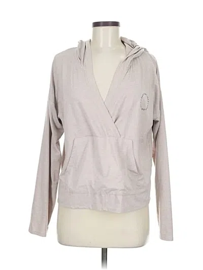 Pre-owned Dkny Zip Up Hoodie In Gray