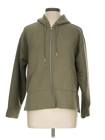 Pre-owned Dkny Zip Up Hoodie In Green