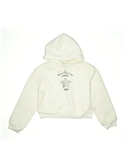 Pre-owned Dkny Kids' Zip Up Hoodie In Ivory