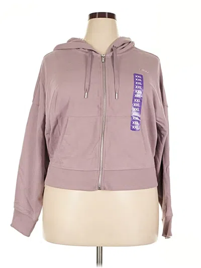 Dkny Zip Up Hoodie In Purple