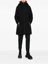 Dkny Zip-up Quilted Parka Coat In Black