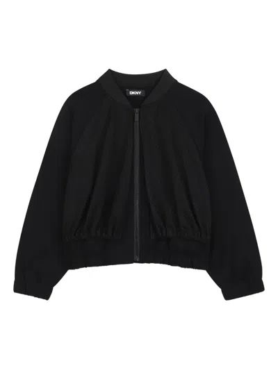 Dkny Kids' Zip-up Sweatshirt In Black