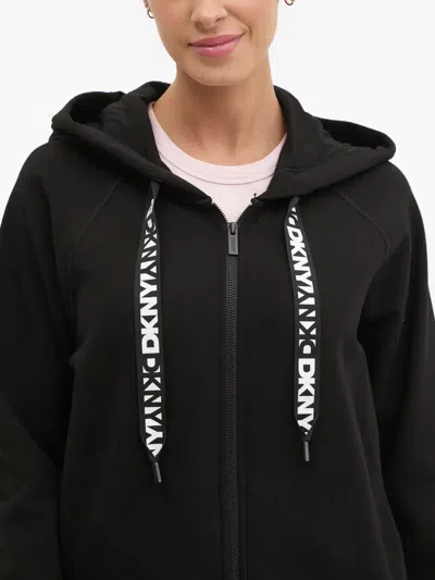 Dkny Zip-up Hoodie In Black