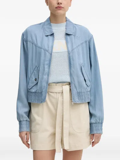 Dkny Zip-up Jacket In Blue