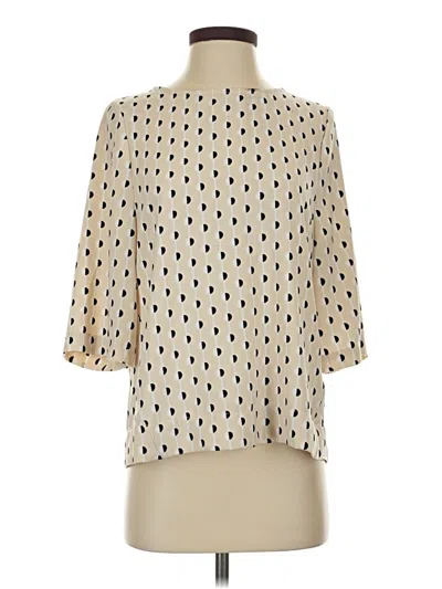 Pre-owned Dknyc 3/4 Sleeve Blouse In Ivory