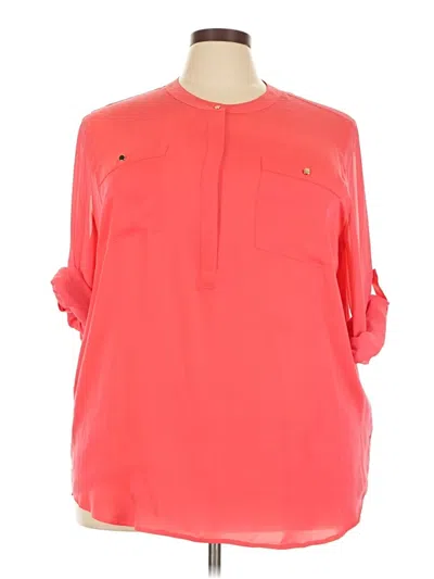 Pre-owned Dknyc 3/4 Sleeve Blouse In Orange