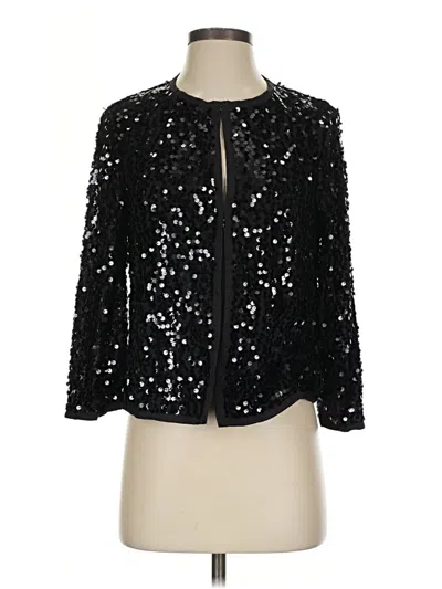 Pre-owned Dknyc 3/4 Sleeve Top Black Keyhole Neckline Tops