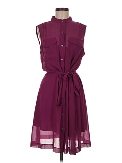 Pre-owned Dknyc Casual Dress In Burgundy