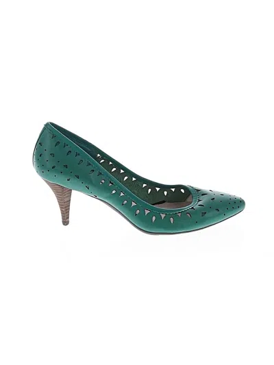 Pre-owned Dknyc Heels In Teal