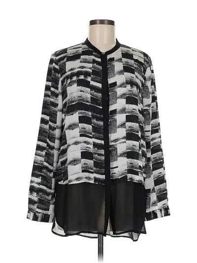 Pre-owned Dknyc Long Sleeve Blouse In Black