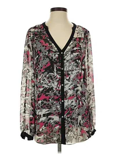 Pre-owned Dknyc Long Sleeve Blouse In Black