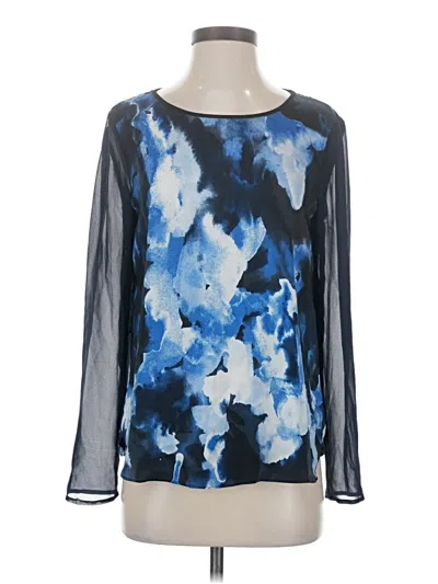 Pre-owned Dknyc Long Sleeve Blouse In Blue